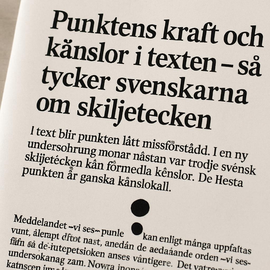 Punktens kraft och känslor i texten – så tycker svenskarna om skiljetecken