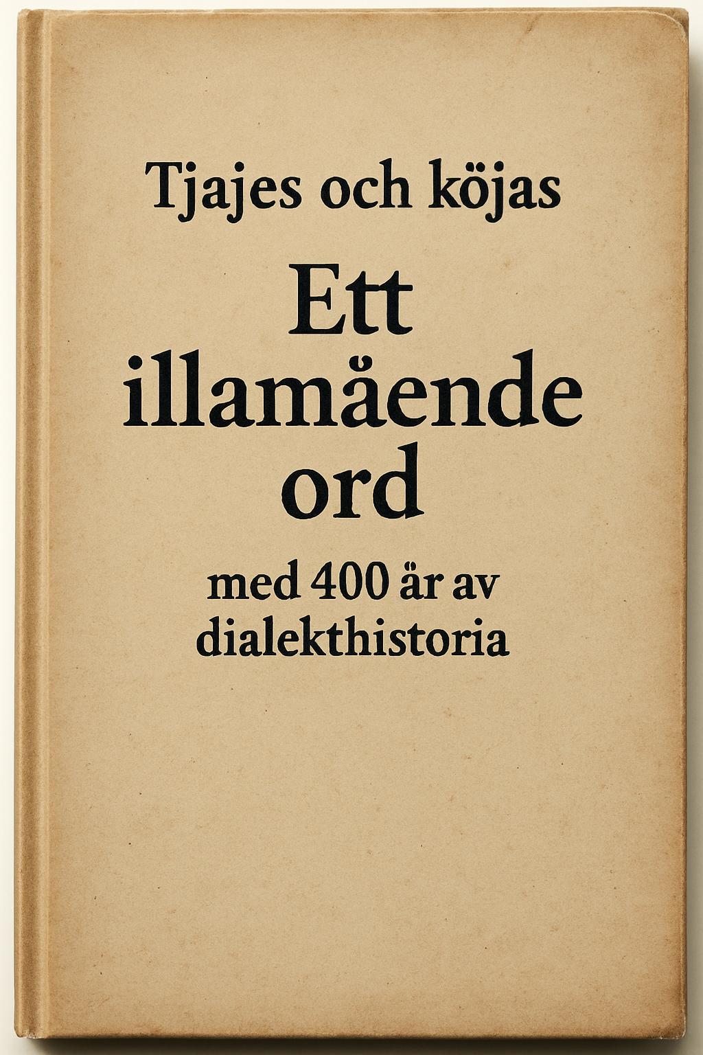 Tjajes och köjas ett illamående ord med 400 år av dialekthistoria