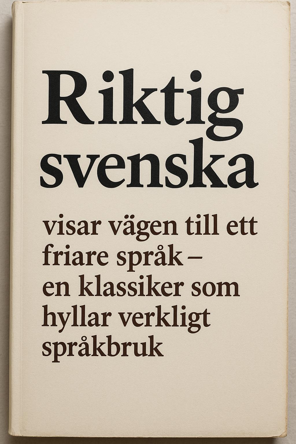 Riktig svenska visar vägen till ett friare språk – en klassiker som hyllar verkligt språkbruk