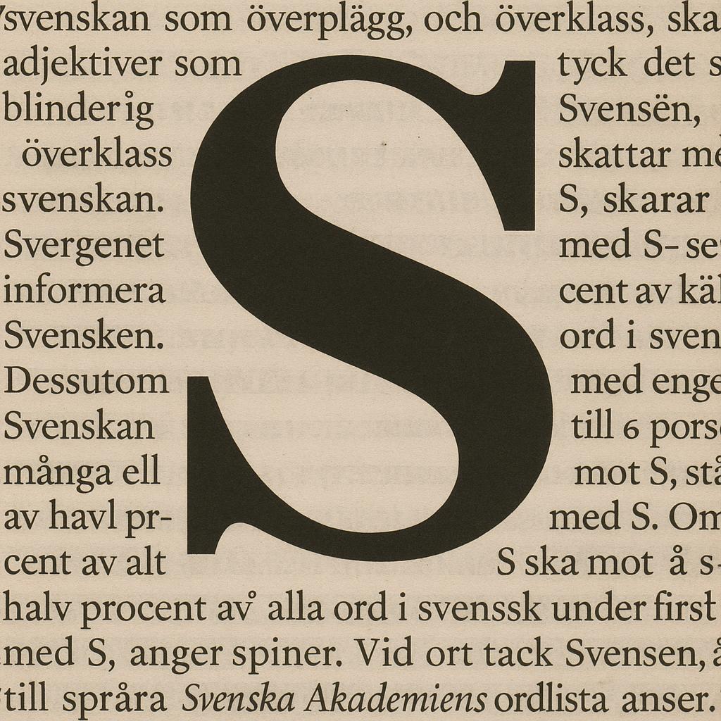 Varför bokstaven S är svenskans superstjärna och dominerar språket