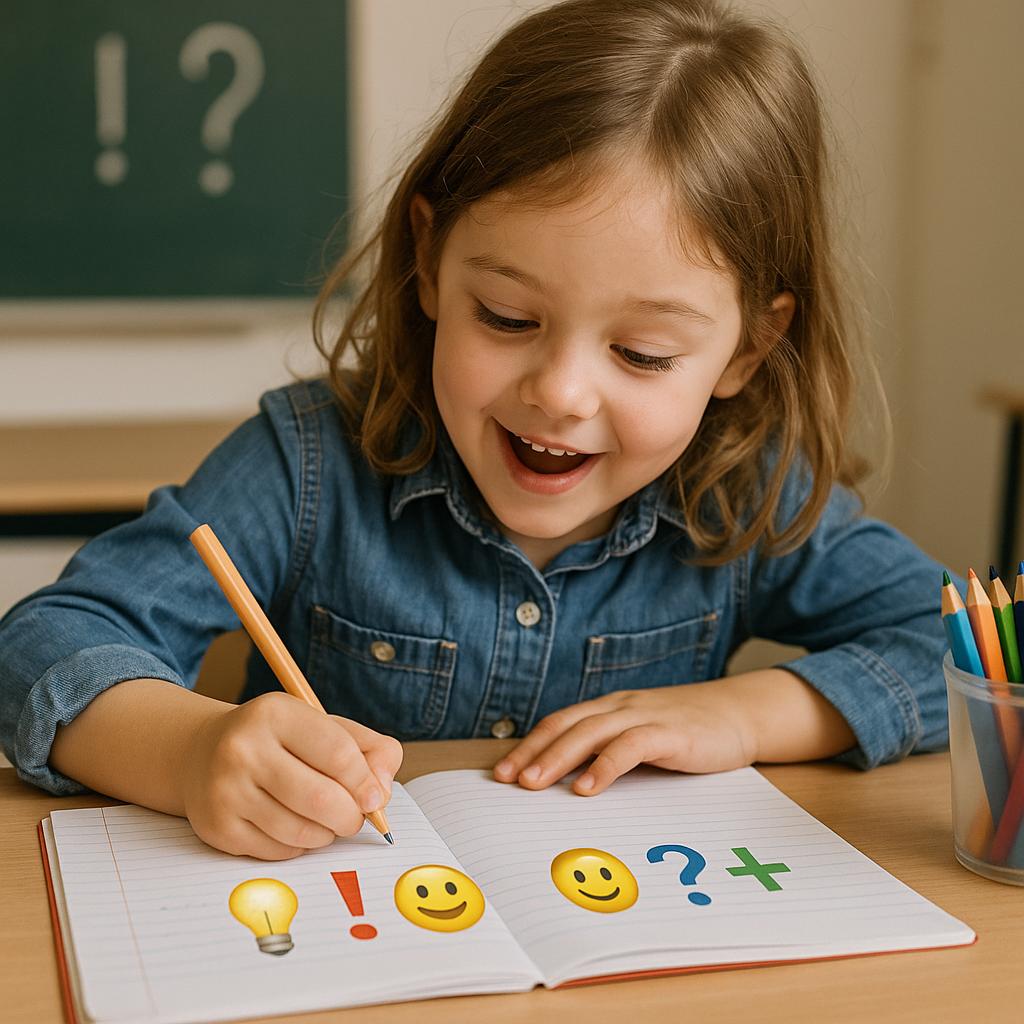När barn gör språket levande med skiljetecken emojis och kreativ skrivglädje